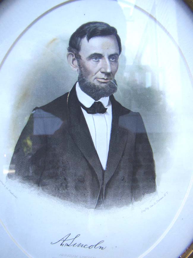 A wonderful 19th century hand colored engraving 'from life' of Abraham Lincoln in its' original frame — image 2